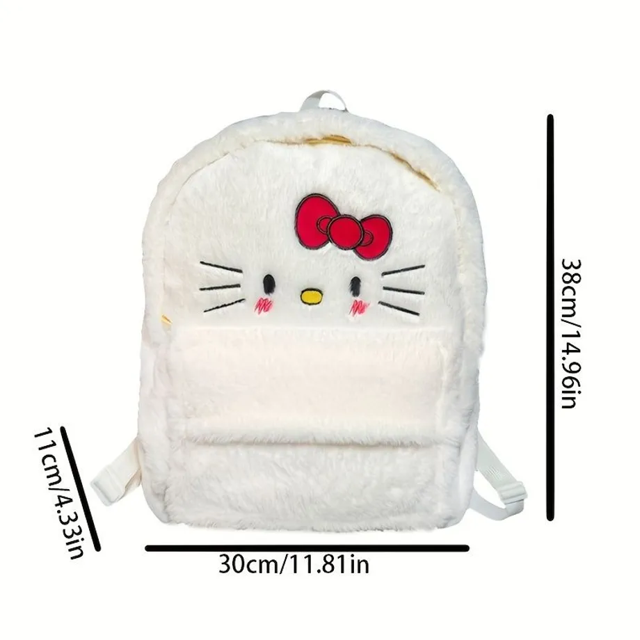 Elegantní plyšový batoh Sanrio Hello Kitty s motivem