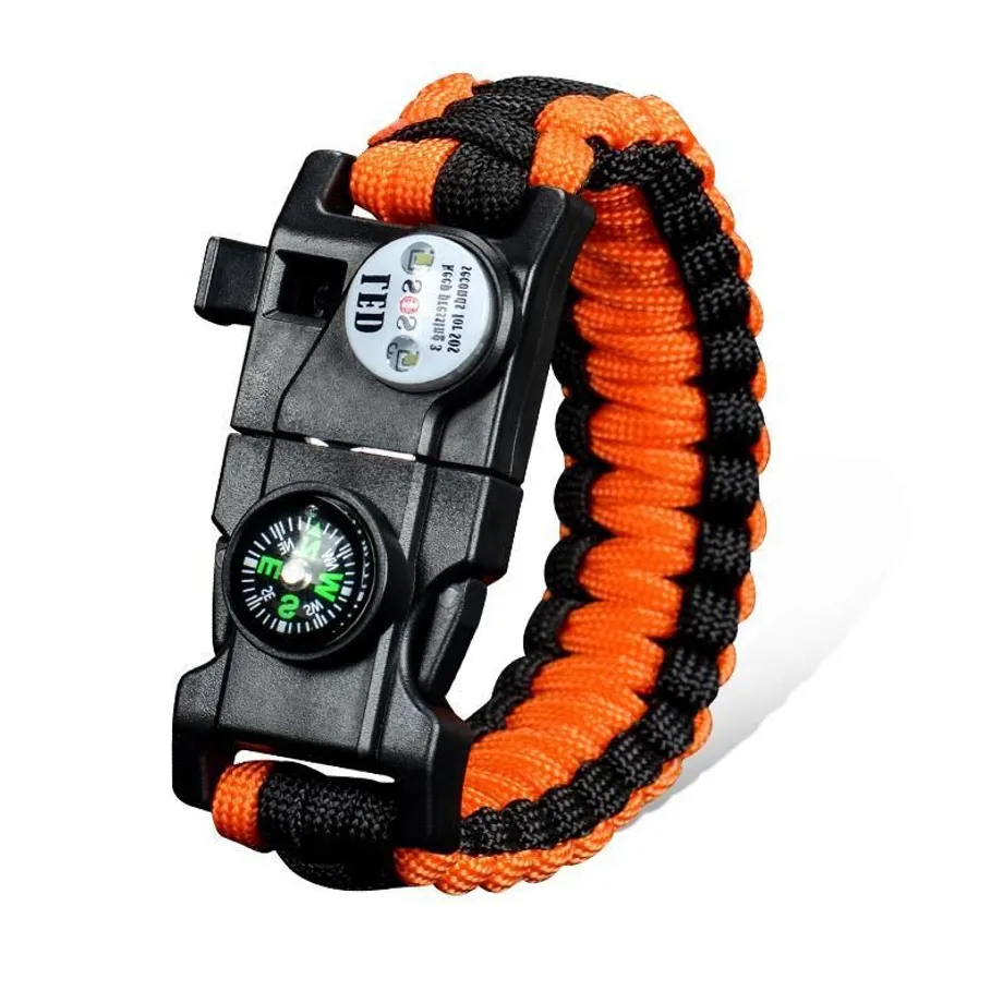 Paracord náramek pro přežití - sada nástrojů pro přežití, kterou můžete nosit na zápěstí