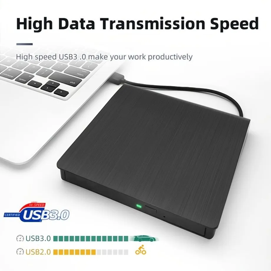 Přenosný CD DVD přehrávač s vysokorychlostním USB 3.0