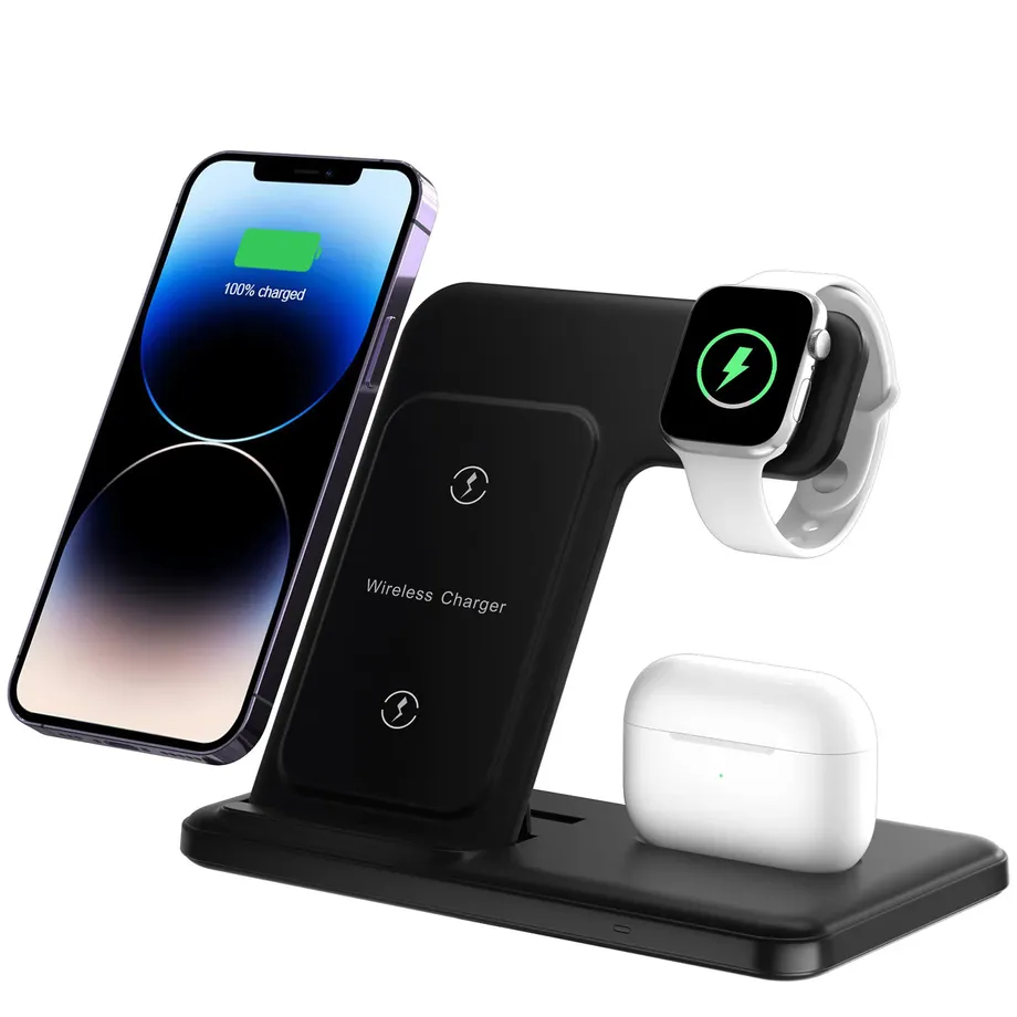 Bezdrátová nabíječka 3 v 1 pro iPhone, Apple Watch a Airpods