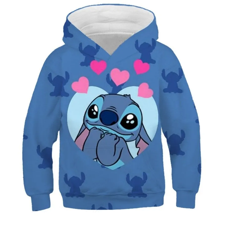 Dětská roztomilá mikina s kapucí Stitch