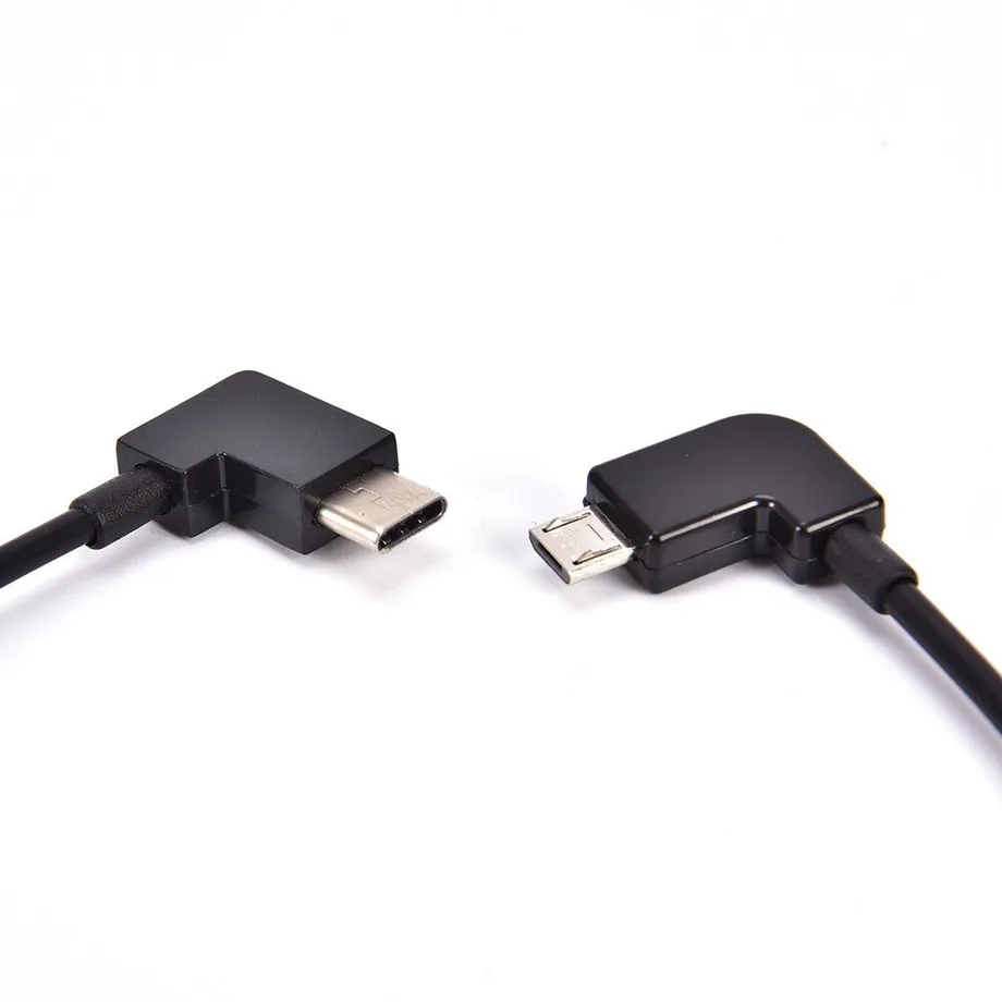 Micro USB/USB-C rohový kabel