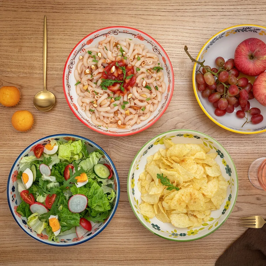 Keramická mísa na míchání - Nádoba na vaření, servírování, popcorn, salát atd. - Mikrovlnná trouba, kuchyňské kameninové nádobí, trouba