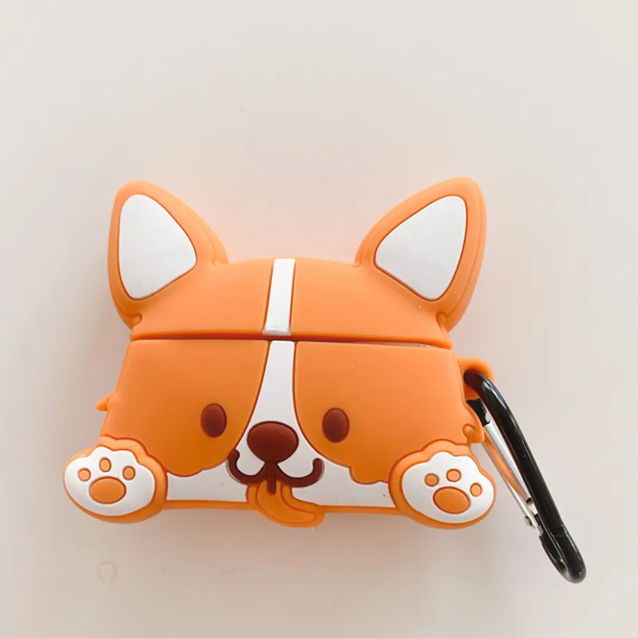 Roztomilé pouzdro na sluchátka Airpods - psík Corgi