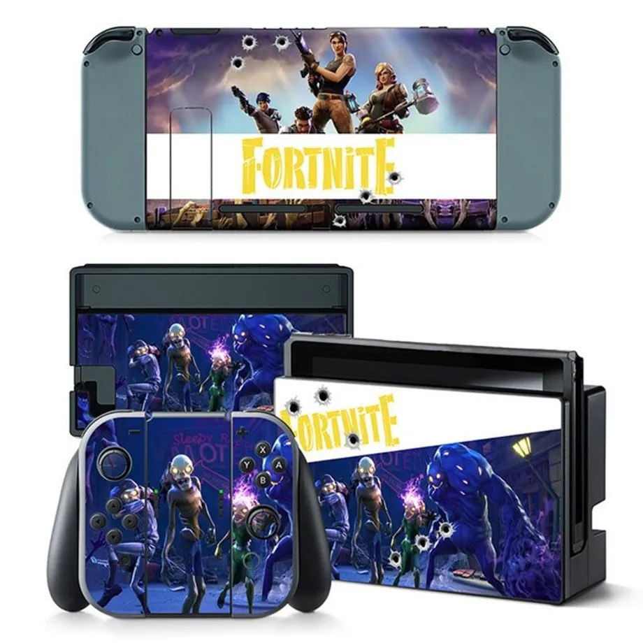 Designové nálepky na Nintendo Switch s motivem Fortnite