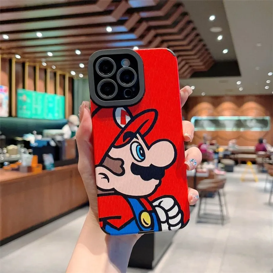 Trendy kryt na telefony iPhone s motivy animovaného Super Mario a jeho kamarádů