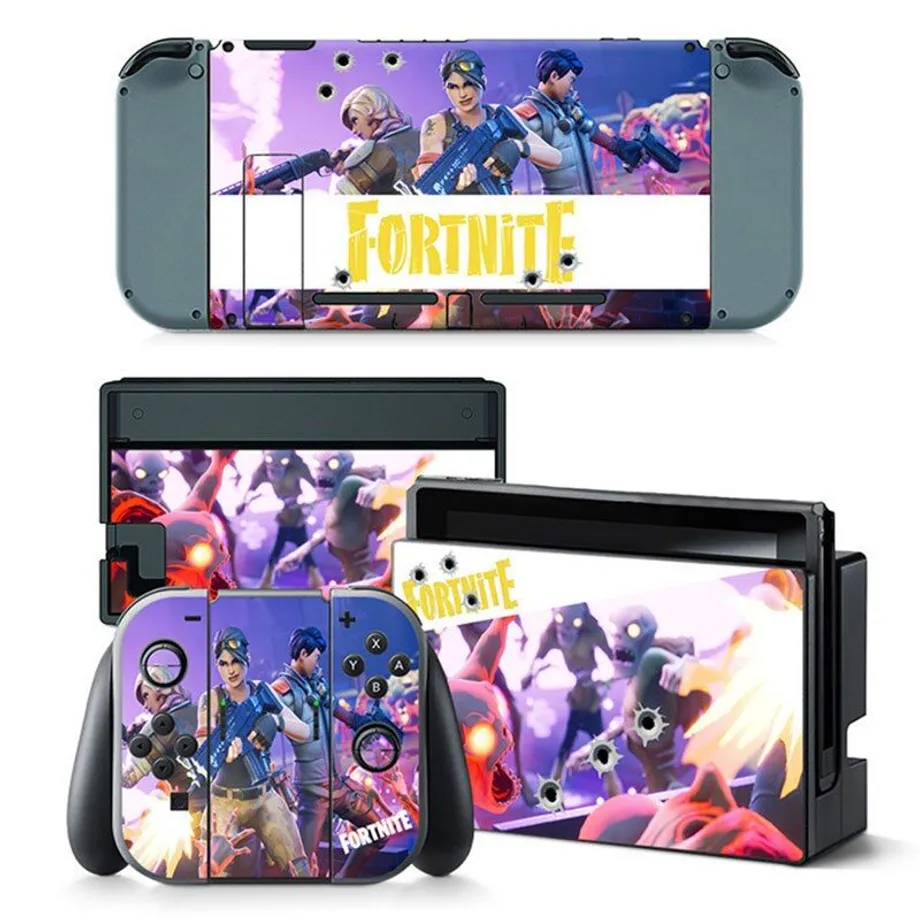 Designové nálepky na Nintendo Switch s motivem Fortnite