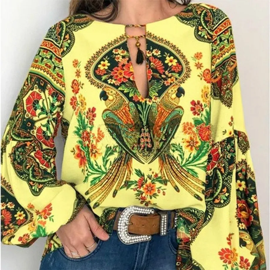 Dámská halenka Boho s potiskem a balónky Samantha y 5xl