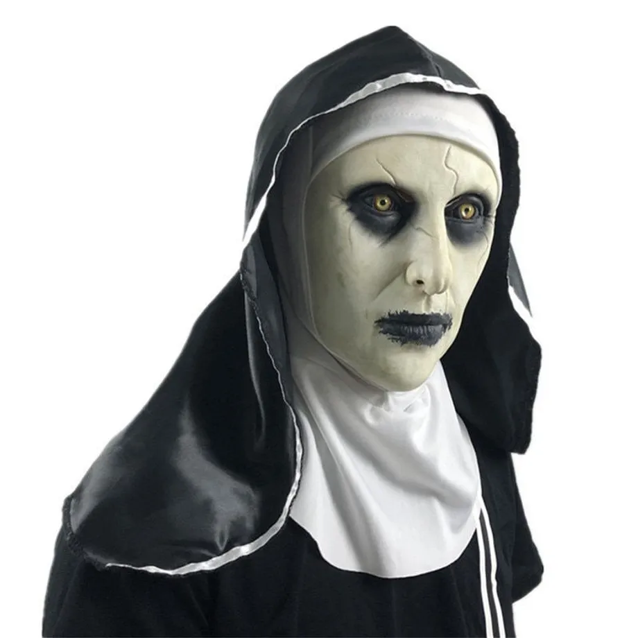 Děsivé masky na Halloween nun-mask