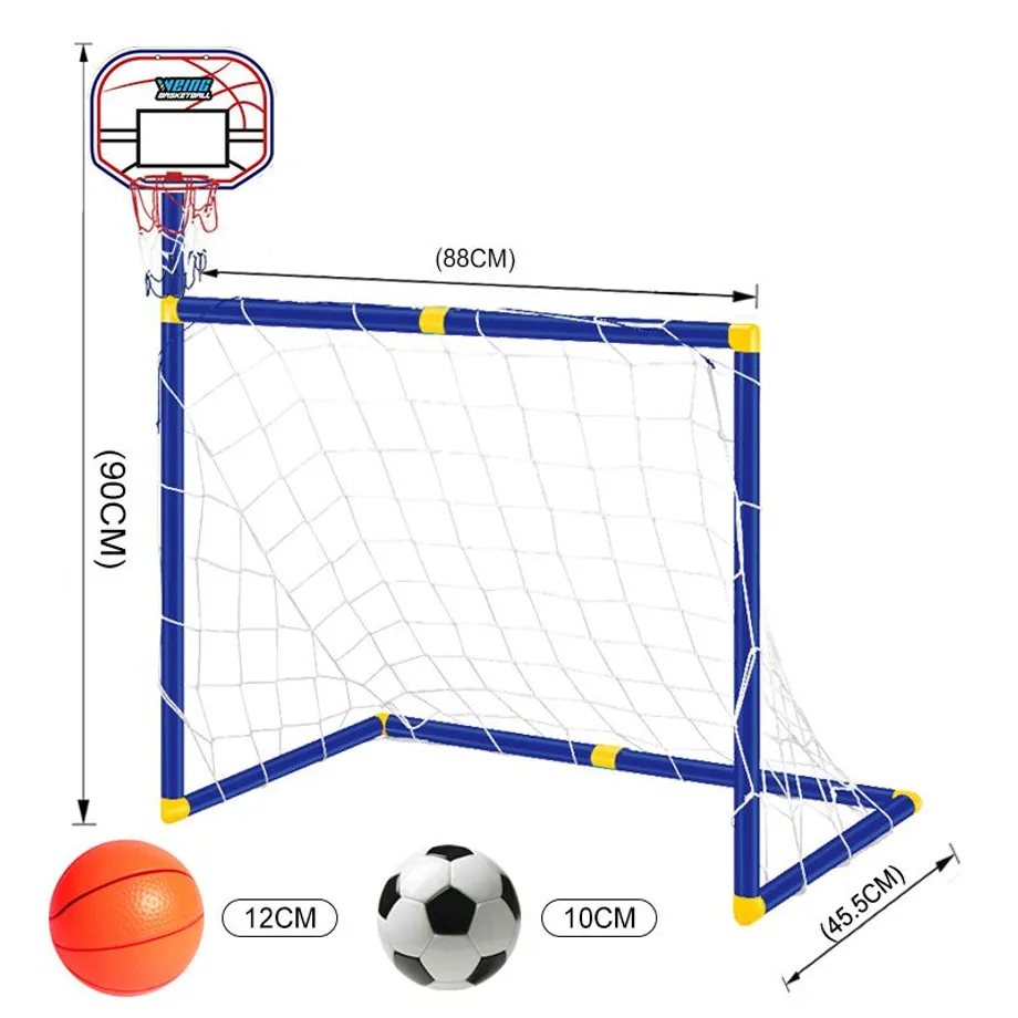 Fotbal gól a basketbalový koš