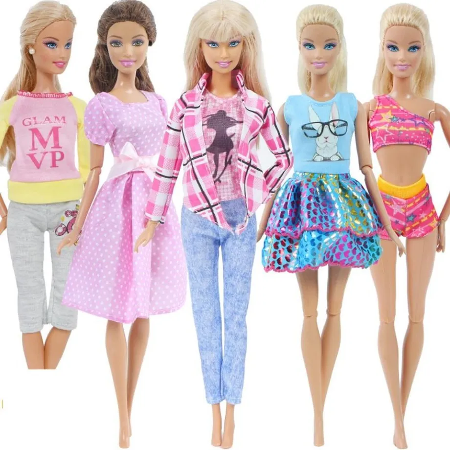 Sada oblečení pro panenku Barbie - 5 ks