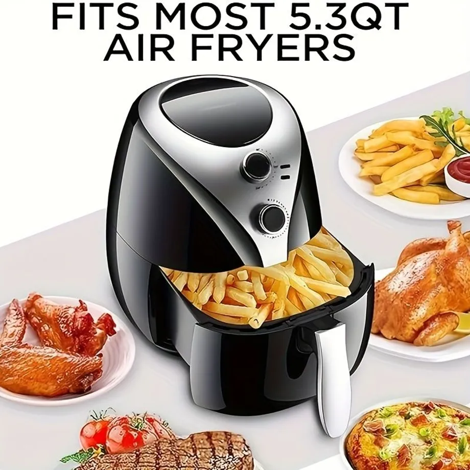 17.78 Cm Air Fryer Accessories 11 Pcs Kompatibilní S Ninja Foodi 5&6.5&8qt (OP101,OP301,OP302,OP401,FD401) A Growise Cosori Ninja A Philips Fit All 3.7QT - 5.3QT - 5.8QT, Kovový Držák, Držák Na Špízy A Špízy, Atd., Nelepivé Povlakování, Myčka Na Nádobí