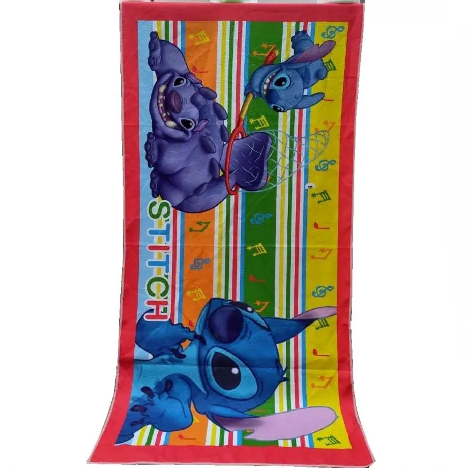 Dětská plážová osuška s úžasnými potisky Stitch postaviček 4