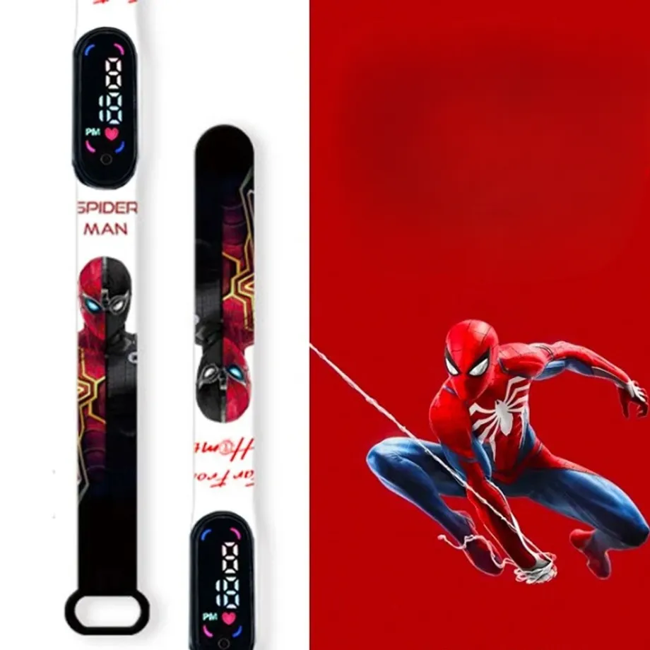 Stylové dětské digitální hodinky s krokoměrem a motivy oblíbeného Spider-man