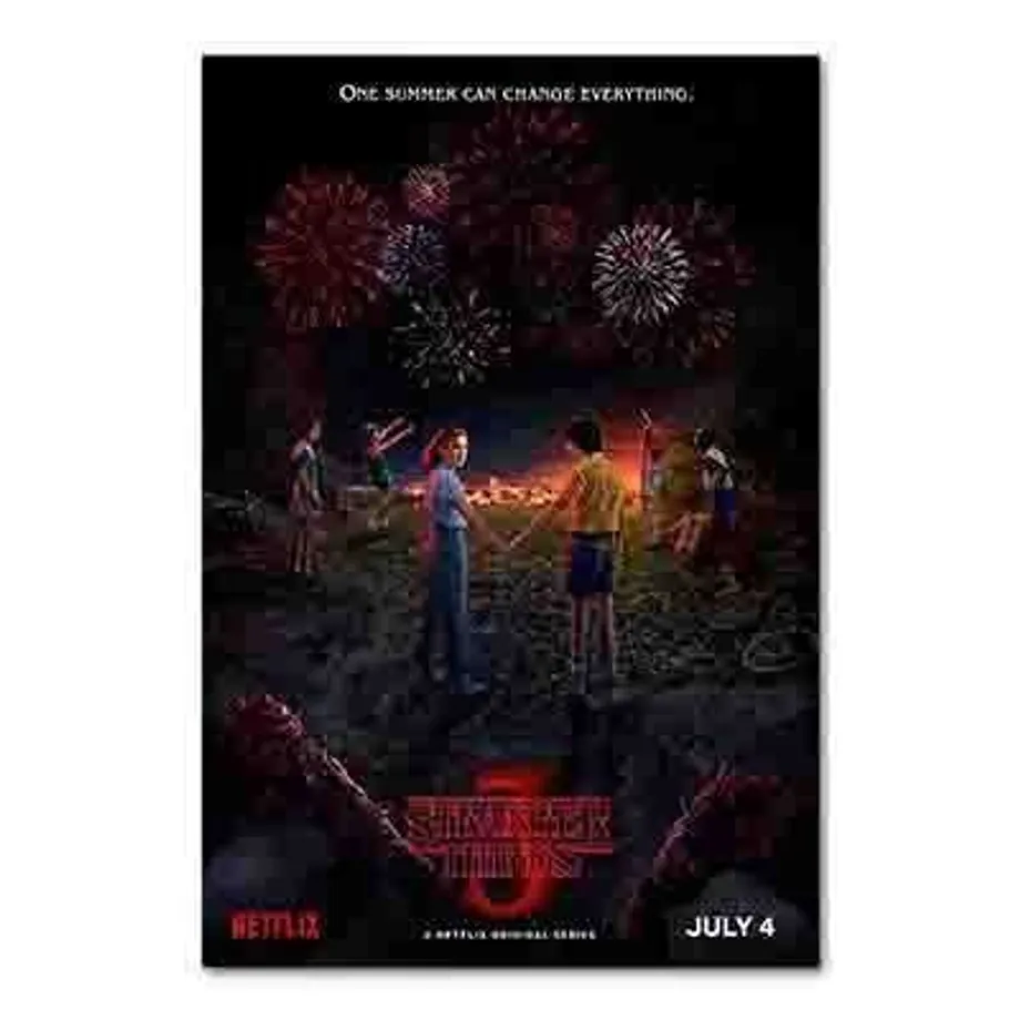 Stylový plakát na motivy seriálu Stranger Thing 3 30 X 20 cm