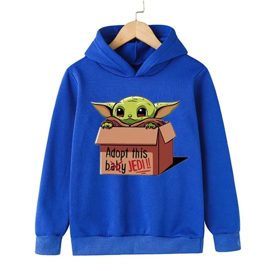 Dětská trendy klokánková mikina Baby Yoda