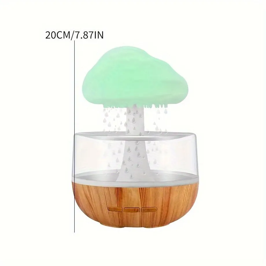 1ks Barevný Rain Cloud Zvlhčovač Houba Lampa Spánek Atmosféra, Stroj Na Aromaterapii Raindrop Cloud Raindrop Mushroom 7Colors Light