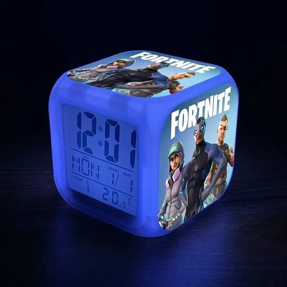 Originální svítící budík s motivem počítačové hry Fortnite 21 no box