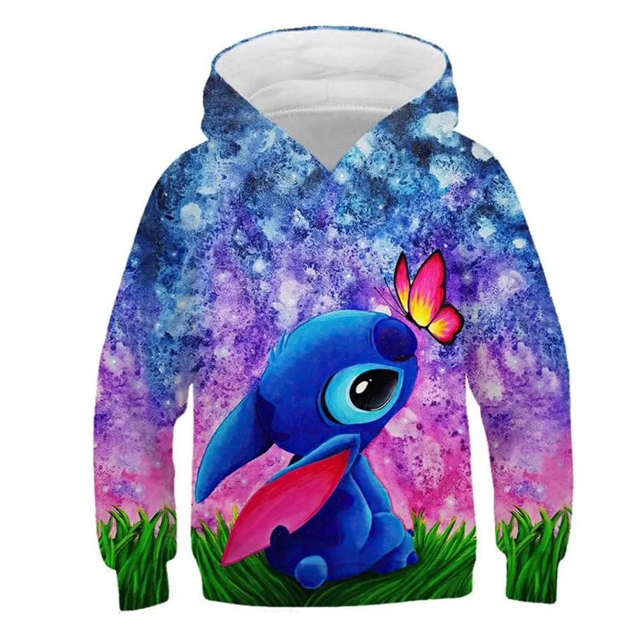 Dětská roztomilá mikina s kapucí Stitch