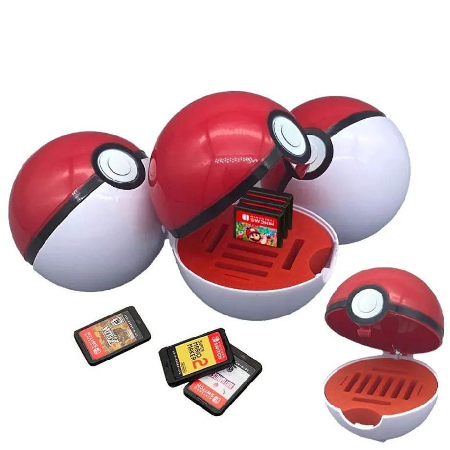 Přenosné Pokeball pouzdro na herní kartičky Nintendo Switch