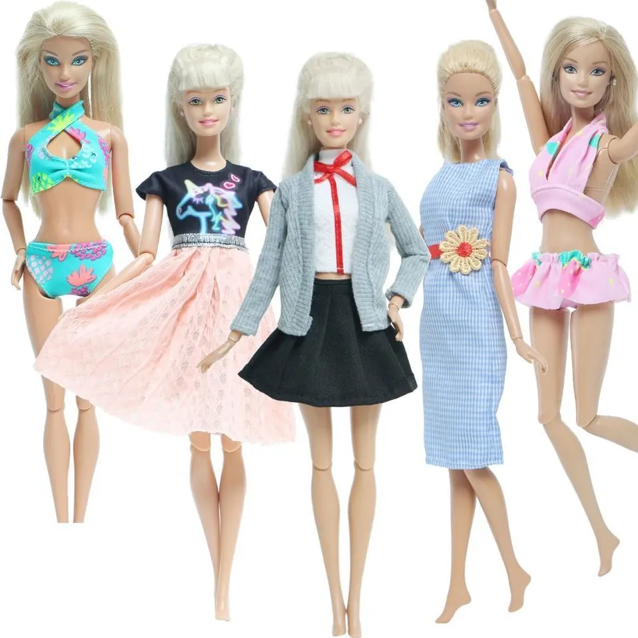 Sada oblečení pro panenku Barbie - 5 ks