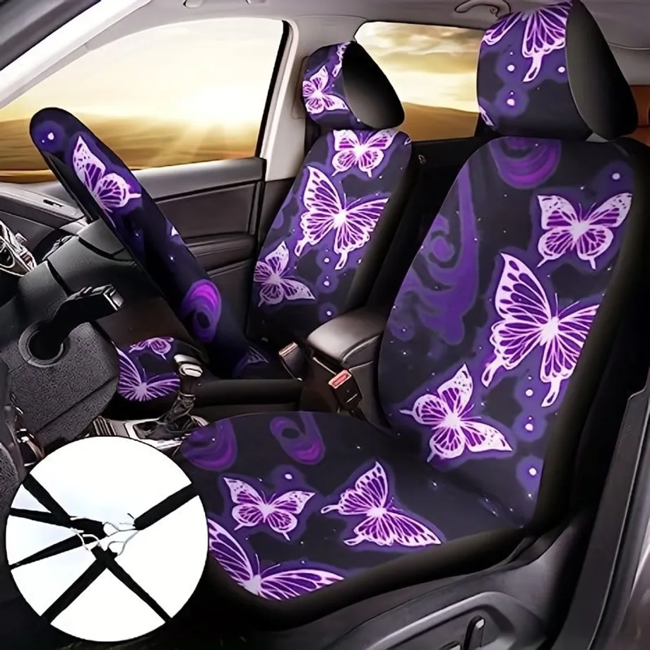 Butterfly Autopotahy s Potahem na Volant - Chraňte Svoje Auto a Dodajte mu Stylu