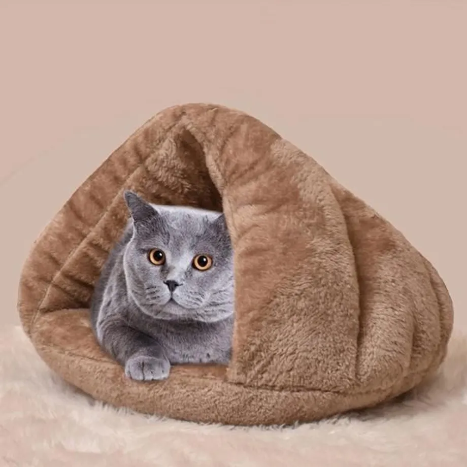 Pet Cat Dog House Kennel Puppy Cave Sleeping Bed Super Soft Mat Pad Warm Nest