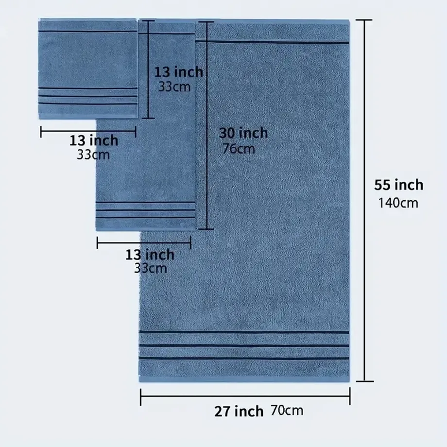 8ks Měkká Bavlněná Ručníková Sada, Měkké A Nadýchané Ručníky Do Koupelny, 2 Koupelnové Ručníky 28" X 55", 2 Ručníky Na Ruce 13" X 29" A 4 Ručníky Na Obličej 13" X 13"