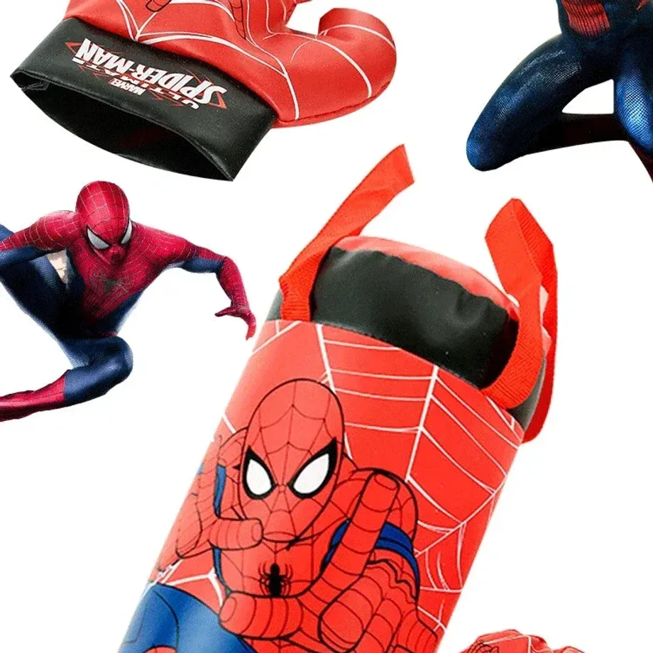 Dětská sada na boxování s motivy Spider-man - pytel a rukavice