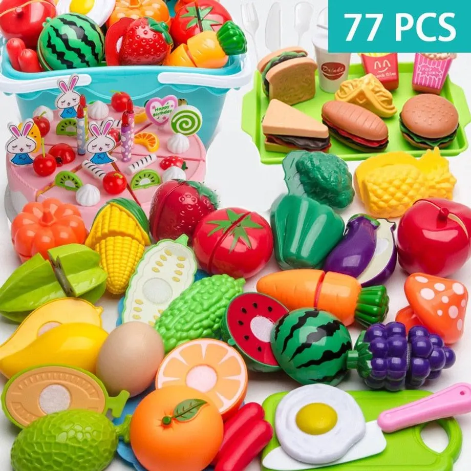 Sada plastových potravin pro děti Play Food Toy