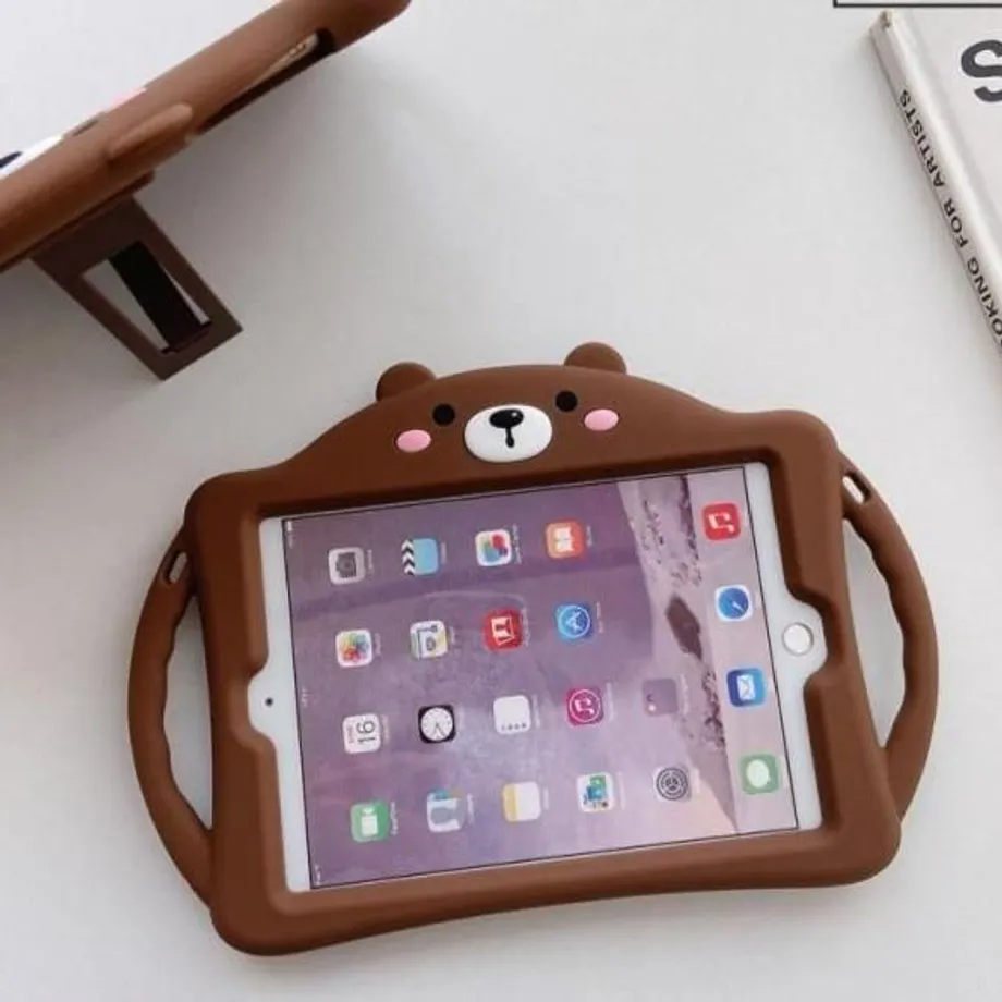 Dětské pouzdro na iPad z měkkého silikonu cute-bear ipad-mini-4-5-2019