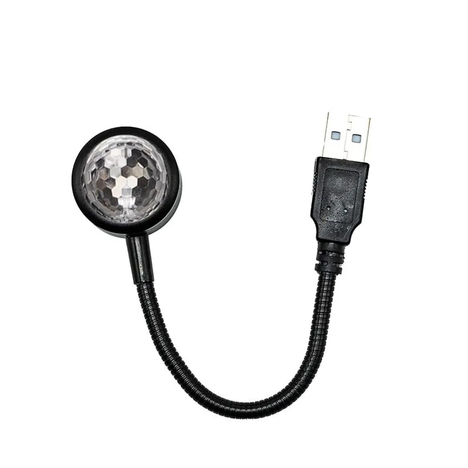 Barevný LED USB projektor do auta