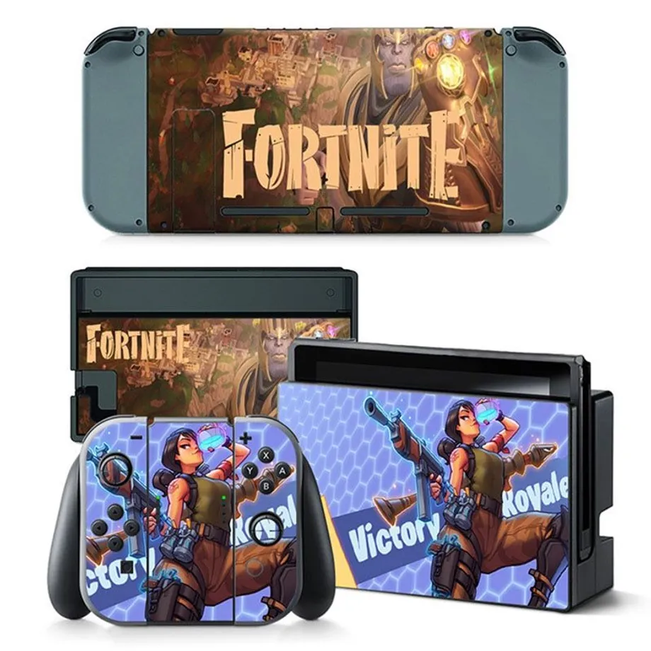 Designové nálepky na Nintendo Switch s motivem Fortnite