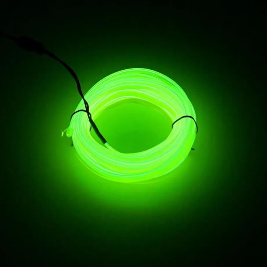 Osvětlení auta LED USB fluorescent-green