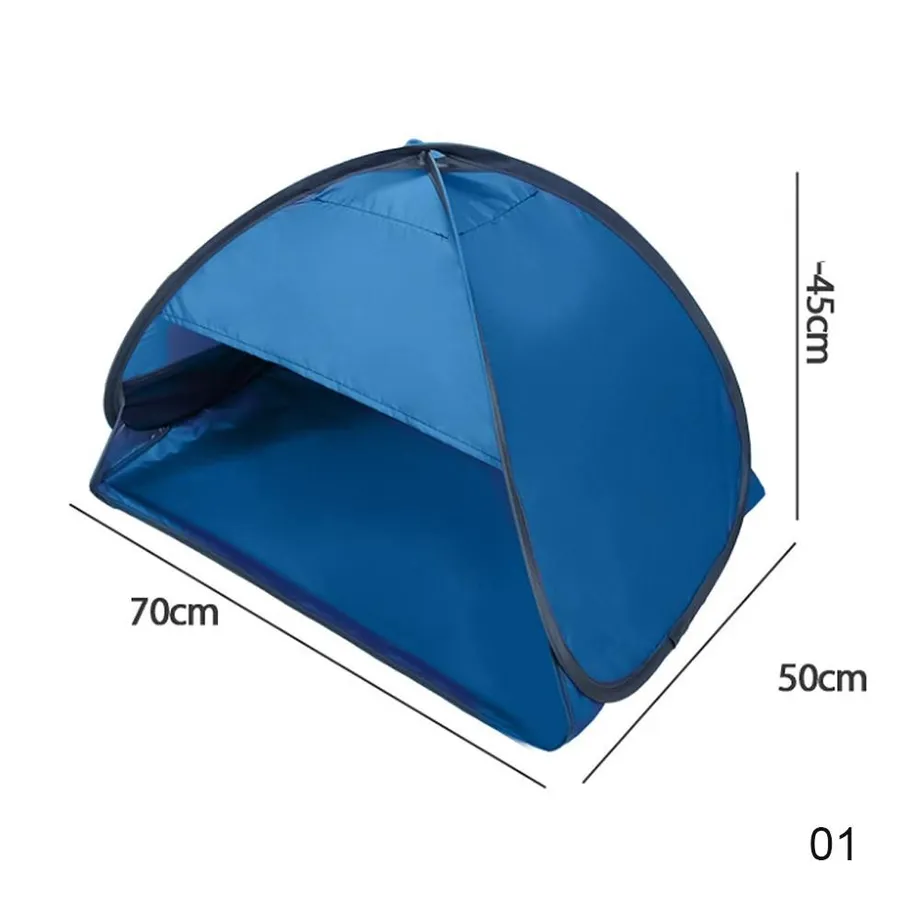 1ks Přenosný plážový stan Stan Polštář Malá skládací ochrana před sluncem Osobní stan Sluneční stín Mini Beach Umbrella Tent Sun Shelter