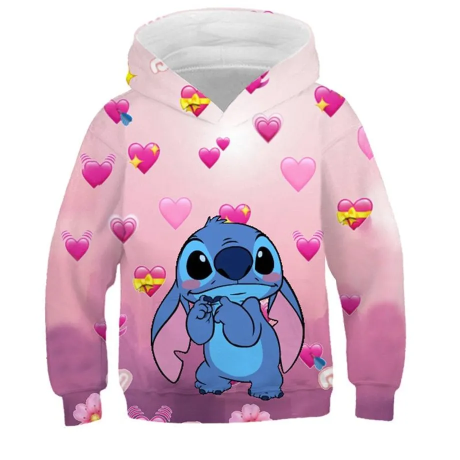 Dětská roztomilá mikina s kapucí Stitch