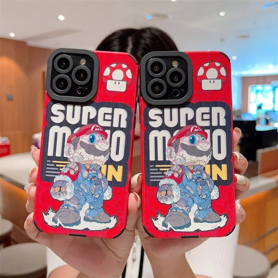 Trendy kryt na telefony iPhone s motivy animovaného Super Mario a jeho kamarádů