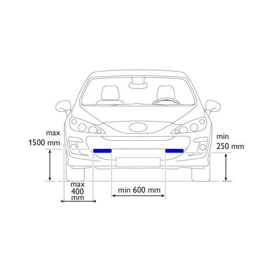 DRL světla pro denní svícení 2x 8 LED