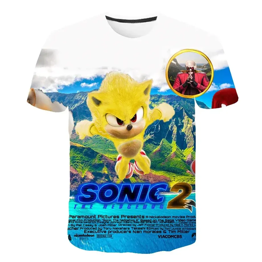 Dětské triko s potiskem různých motivů ježka Sonic