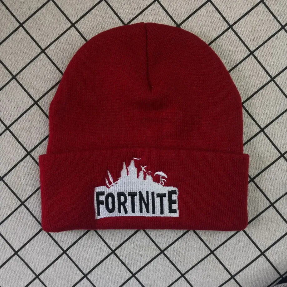 Unisex pletená čepice s nápisem ze hry Fortnite