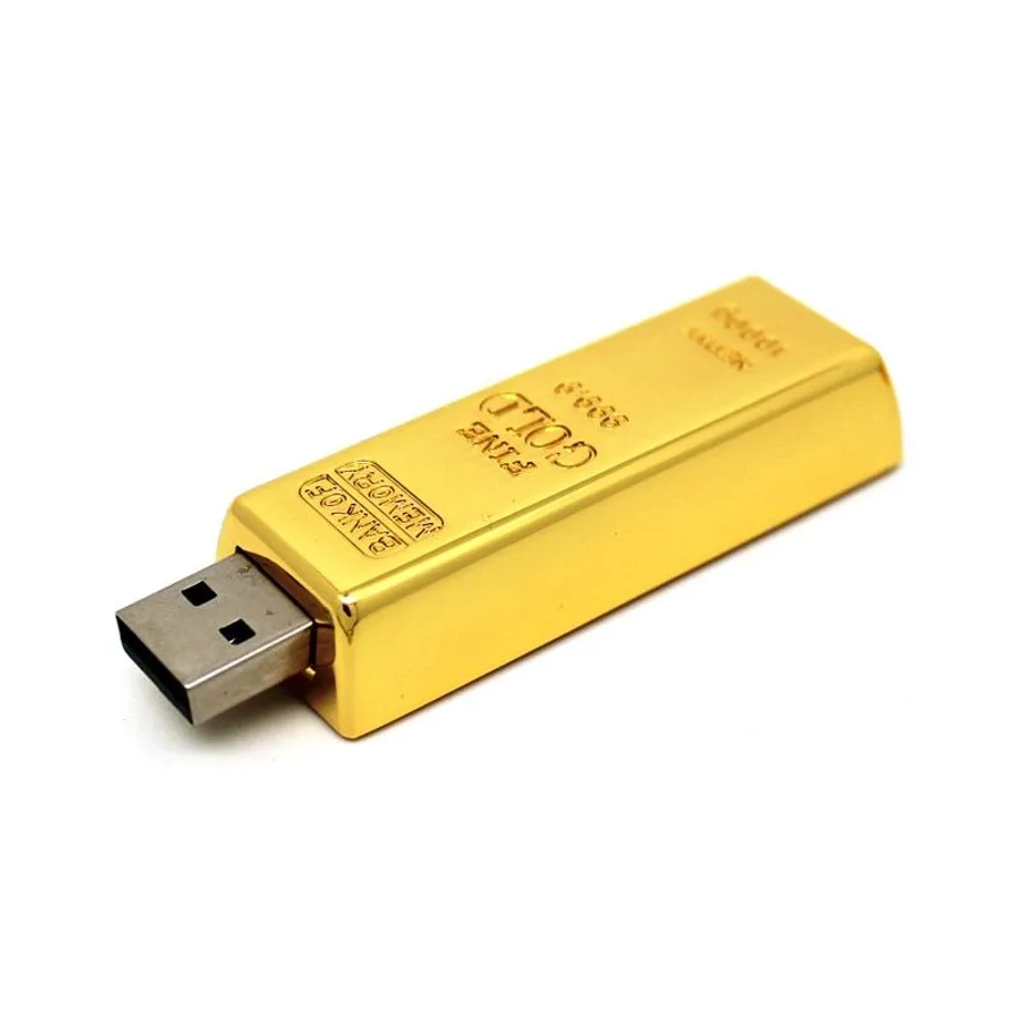 USB flash disk ve tvaru zlaté cihly