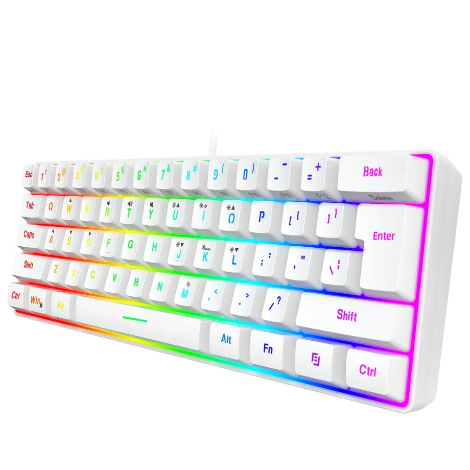 Mini herní klávnice s RGB podsvětlením - bezdrátová a vodotĚsnĚná