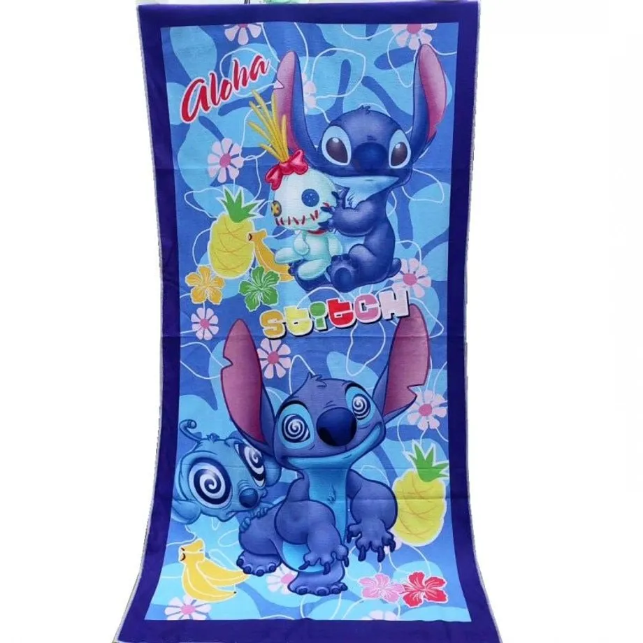 Dětská plážová osuška s úžasnými potisky Stitch postaviček 11