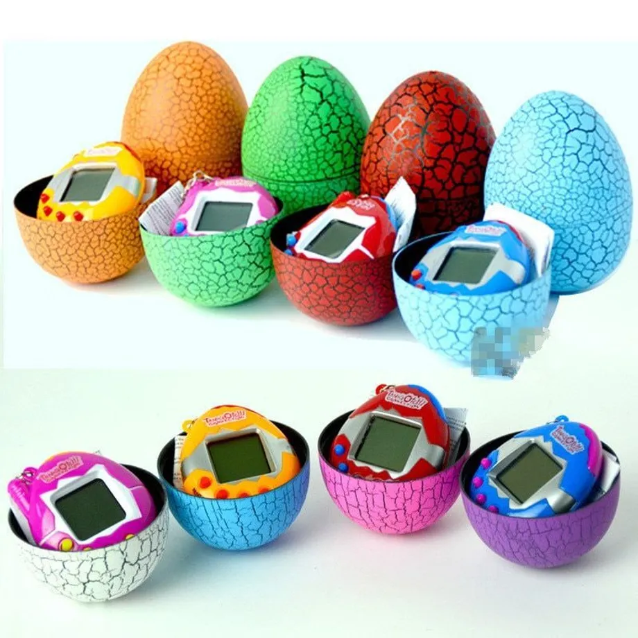 Dětská retro hračka Tamagotchi v dinosauřím vejci