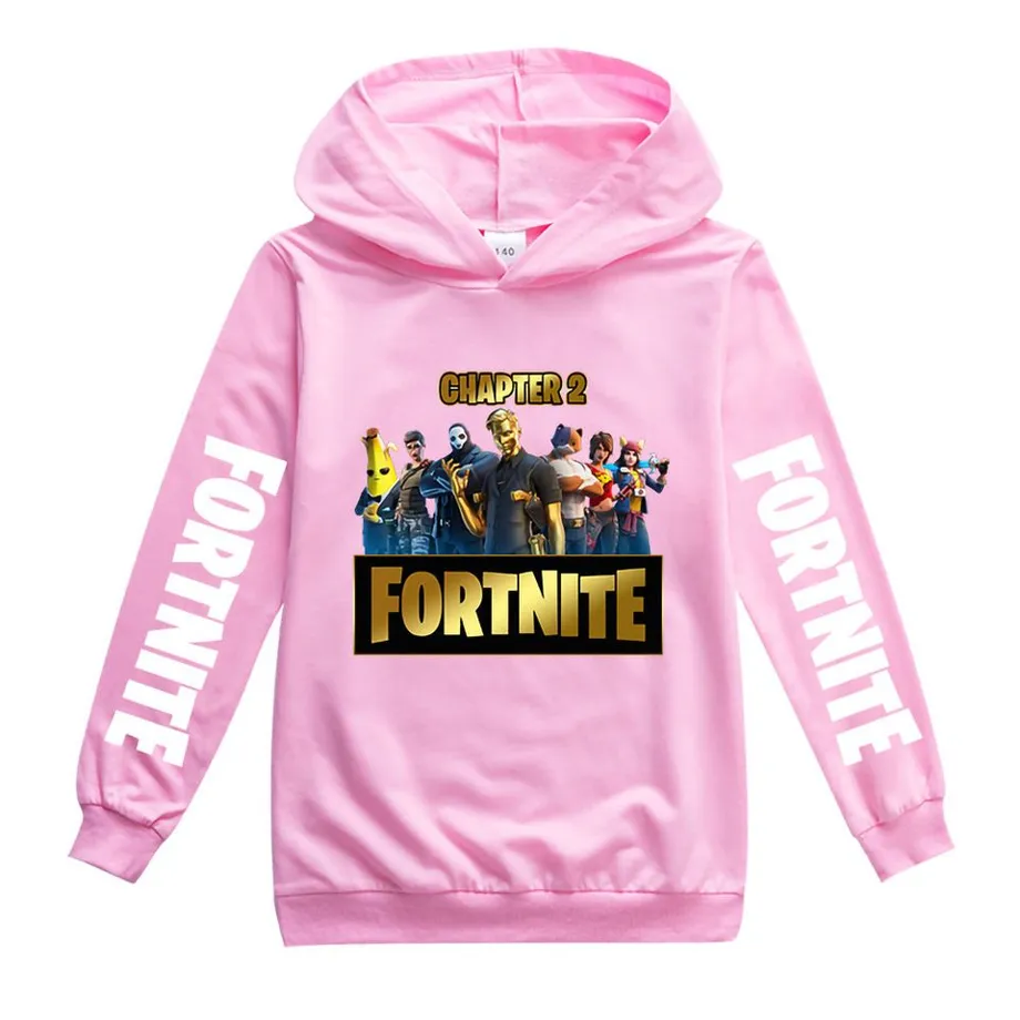 Dětská mikina s kapucí a potiskem na rukávech a hrudníku Fortnite