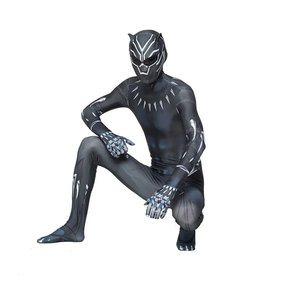 Dětský pohodlné halloweenský kostým - Black Panther