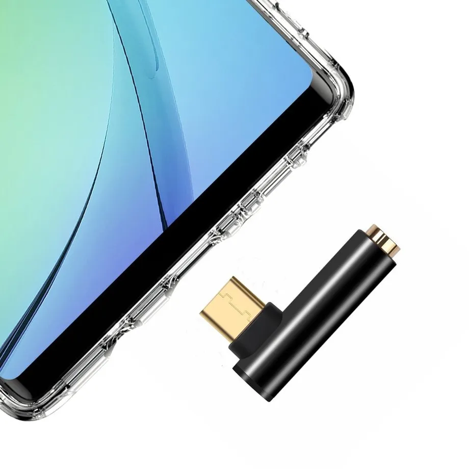 Zakřivený adaptér USB-C na 3,5mm jack