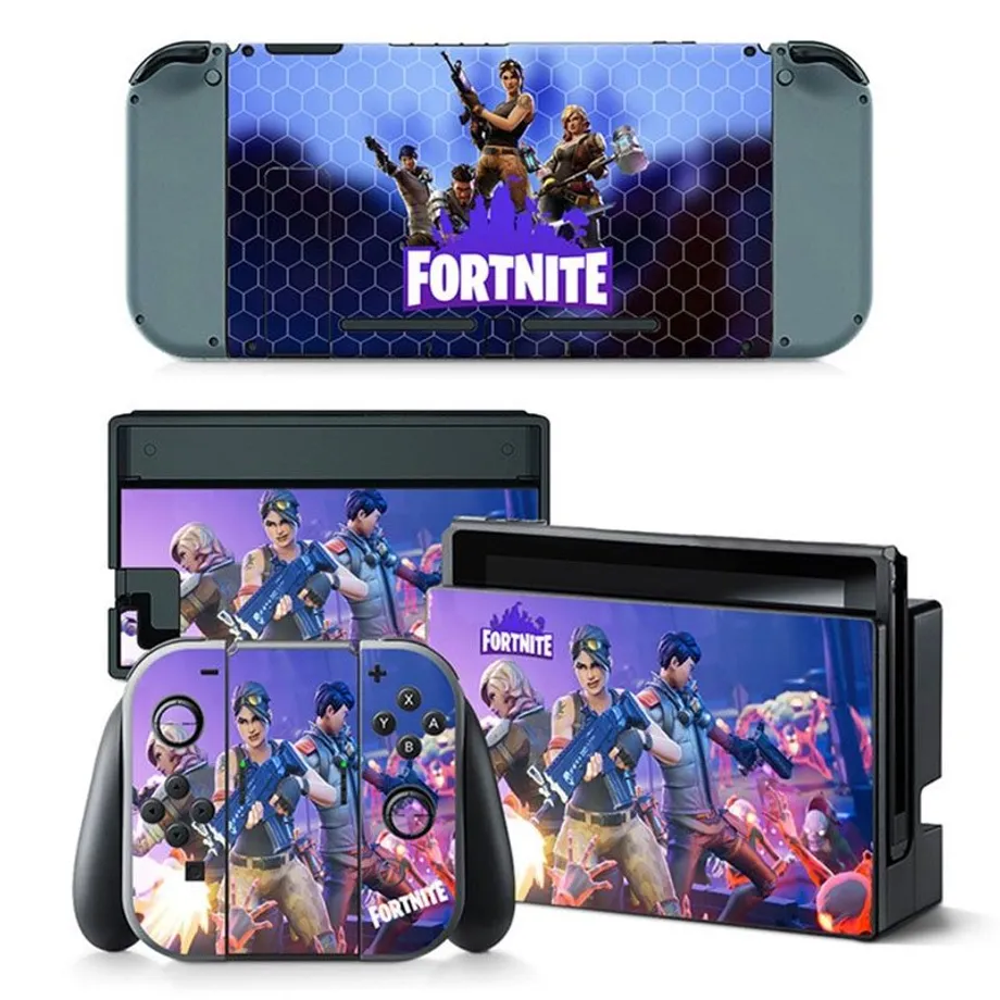 Designové nálepky na Nintendo Switch s motivem Fortnite