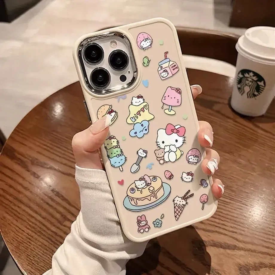 Ochranné pouzdro na telefon s Hello Kitty v designu Y2K - roztomilé pouzdro ze silikonu