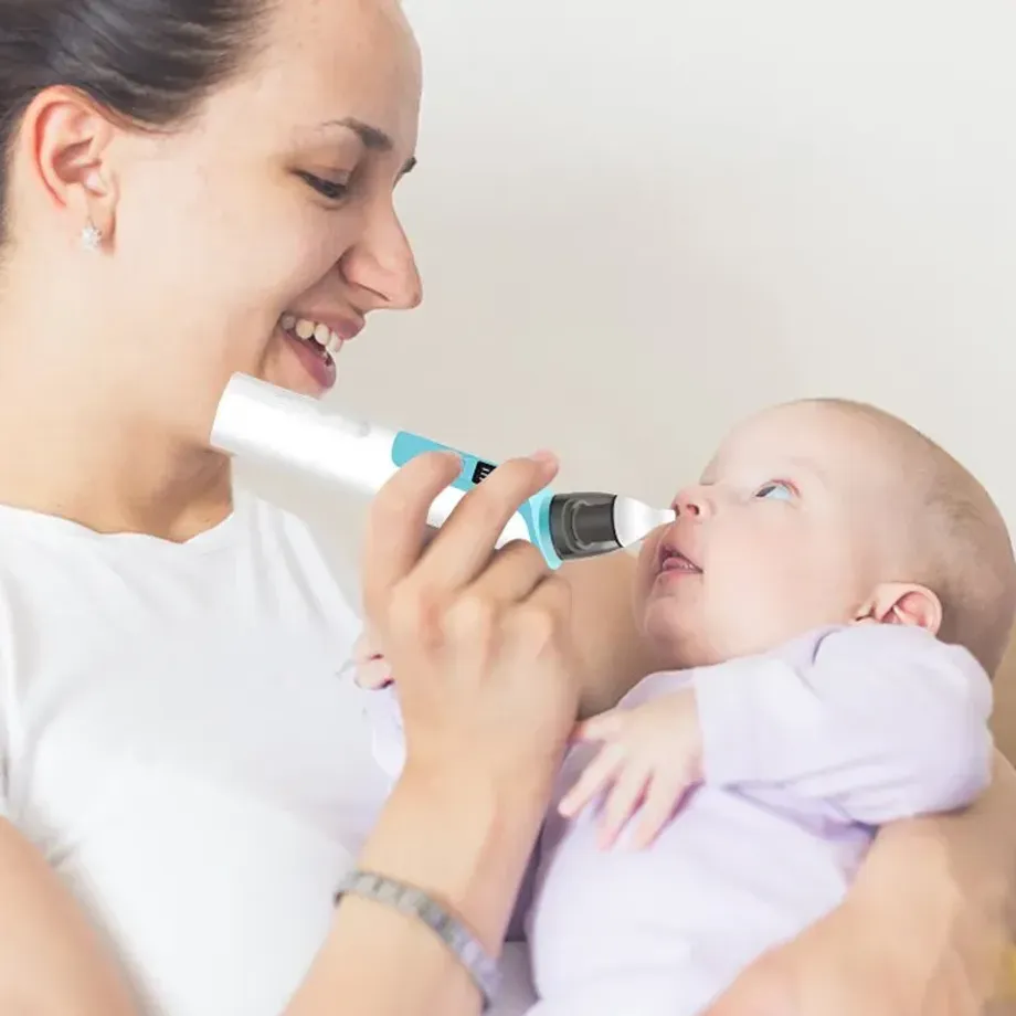 Nosní odsávačka pro kojence s nastavitelným sacím výkonem pro bezpečnou hygienu a volný průchod nosu